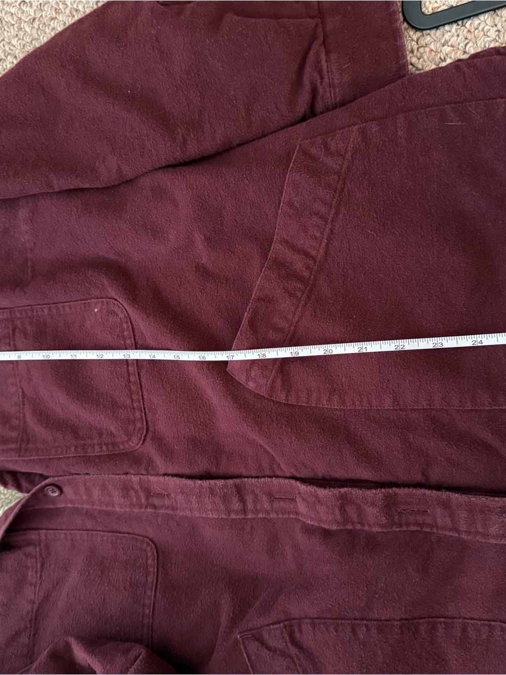 Vintage L.L. Bean Maroon Sherpa-Lined Barn Jacket - Picture 5 of 12